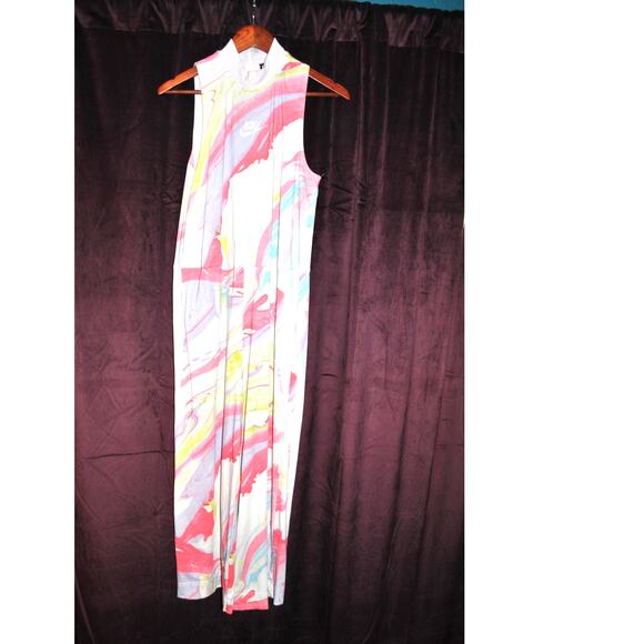 Nike Marble Print Sleeveless Wide-Leg Jumpsuit – Size M - Picture 1 of 3